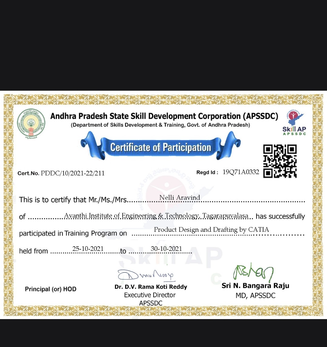 CATIA certificate